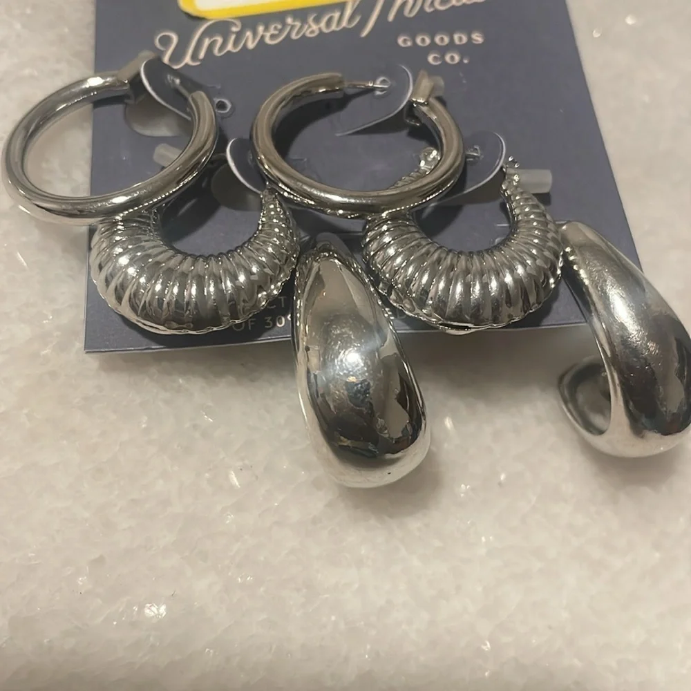 Universal Thread earrings  nickel free fashion jewelry set of 3 new
